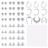 Faux Body Piercing Jewelry for Men & Clothing